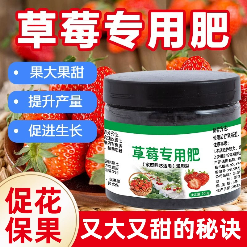 Клубничное удобрение для удобрения способствует цветению и плодоносит корни.