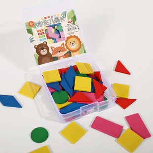 Цветные геометрические фигуры деревянные 3–6 лет
