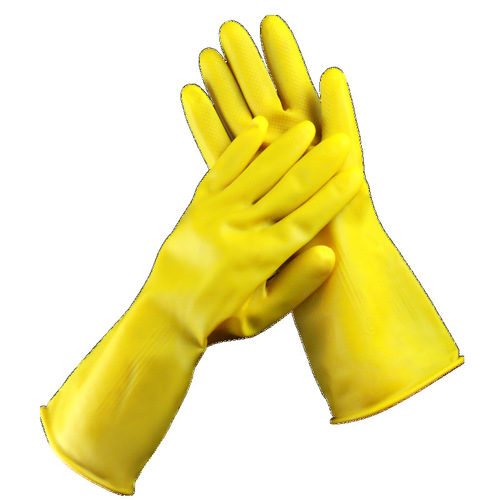 Beef tendon latex thickened gloves, laundry and dishwashing household gloves, rubber gloves, industrial plastics, acid and alkali resistant