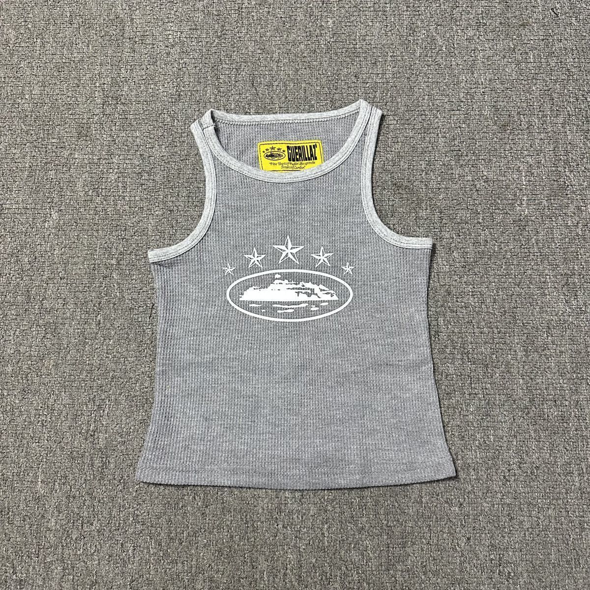 Corteiz Women's 5 Starz Alcatraz Tank Grey