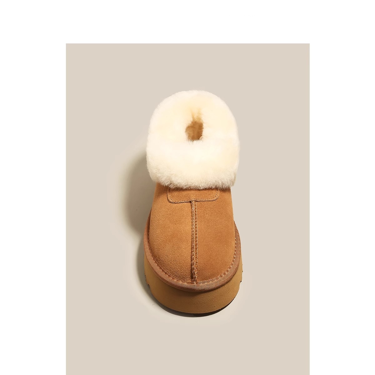 2023 Winter New Korean Edition Plush and Thick Insulation Northeast Thick Sole Cotton Shoes_voghion.com