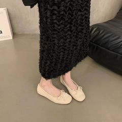小芭蕾舞鞋圆头夏季蝴蝶结平底法式女士新款温柔单鞋晚晚鞋仙女鞋