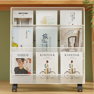 Newspaper Rack Reading Newspaper Publicity Display Rack Children's Bookshelf Removable Floor-Standing Integrated Wall Magazine Storage Rack