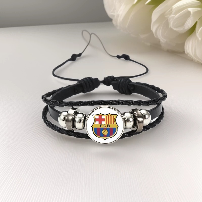 football woven retro bracelet natural stone handmade