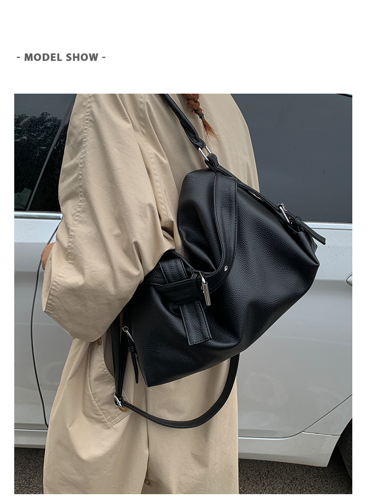 Mala tote vintage estilo coreano para mulher efeito motard_voghion.com