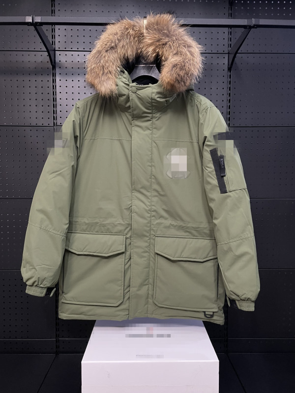 ny韩国羽绒服2024冬季洋基队MLB中长款毛领工装连帽情侣外套上衣|undefined