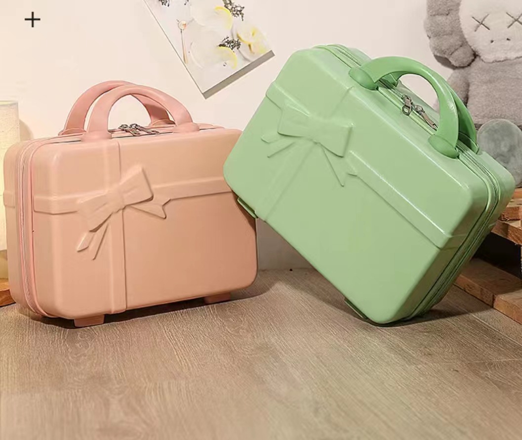 Nuevo arco caso de la maleta de equipaje caja de regalo de mano caja de cosméticos al por mayor