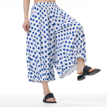 气质休闲裤2025夏季裙裤大码女装宽松显瘦花纹原创阔腿裤1332-10