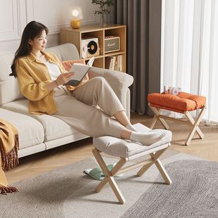 Living Room Office Solid Wood Stool Sofa Nap Footrest Footstool Foot Pad Household Artifact Folding Foot Stool