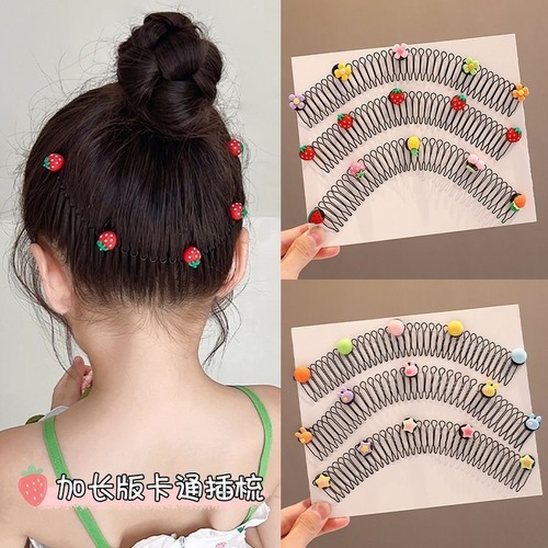 Children's comb bangs girl short hair arrangement hair clip for girls baby pull pull hair comb hair pin head accessory