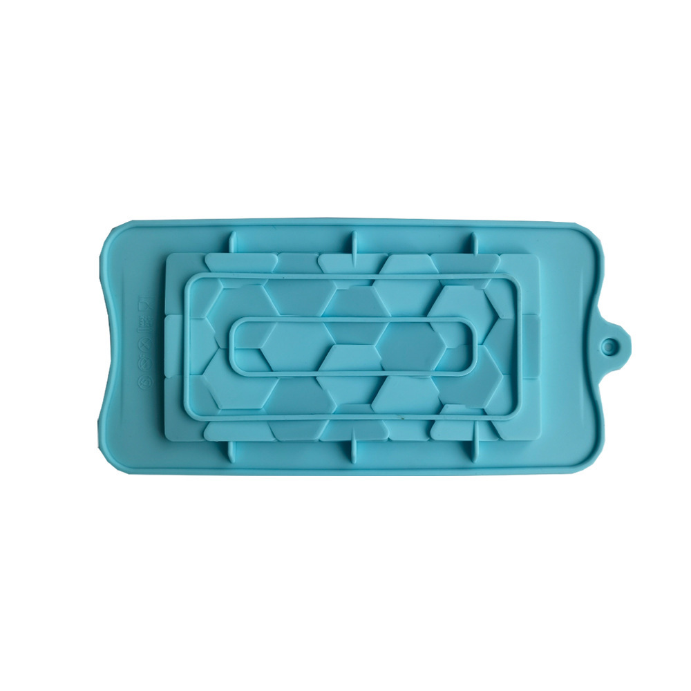 Chocolate hexagonal 59 molde de silicona pastel helado pudín molde de postre jabón utensilios