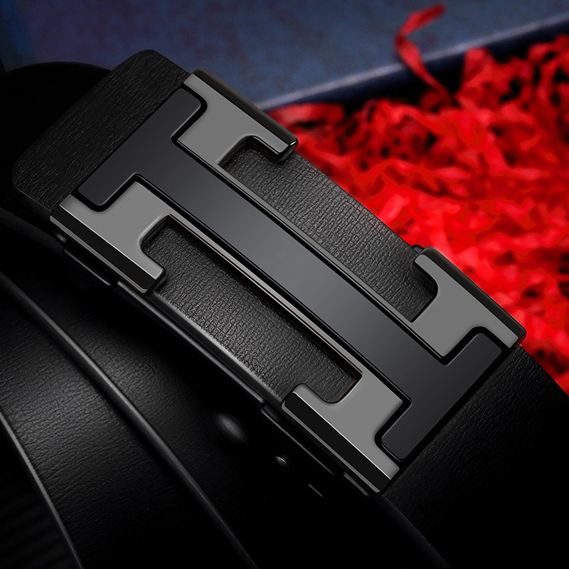 Cinturón automático para hombre moda juvenil casual y negocios sin dientes