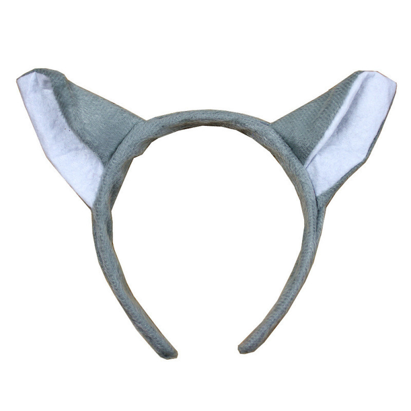 1 6 1 espectáculo de dibujos animados animales cabeza de peluche tocado cabello gato vaca tigre oveja orejas de conejo