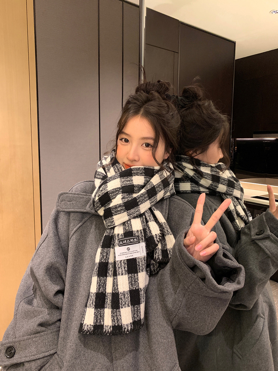 2025 nuevo bufandas de lana de Meirad mujeres otoño invierno estilo coreano de malla universal chaleco pareja buñuelo hombre caliente