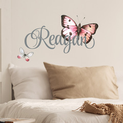 尚易SPZ-S0510創意英文蝴蝶臥室PVC牆貼自粘客廳背景裝飾跨境牆貼