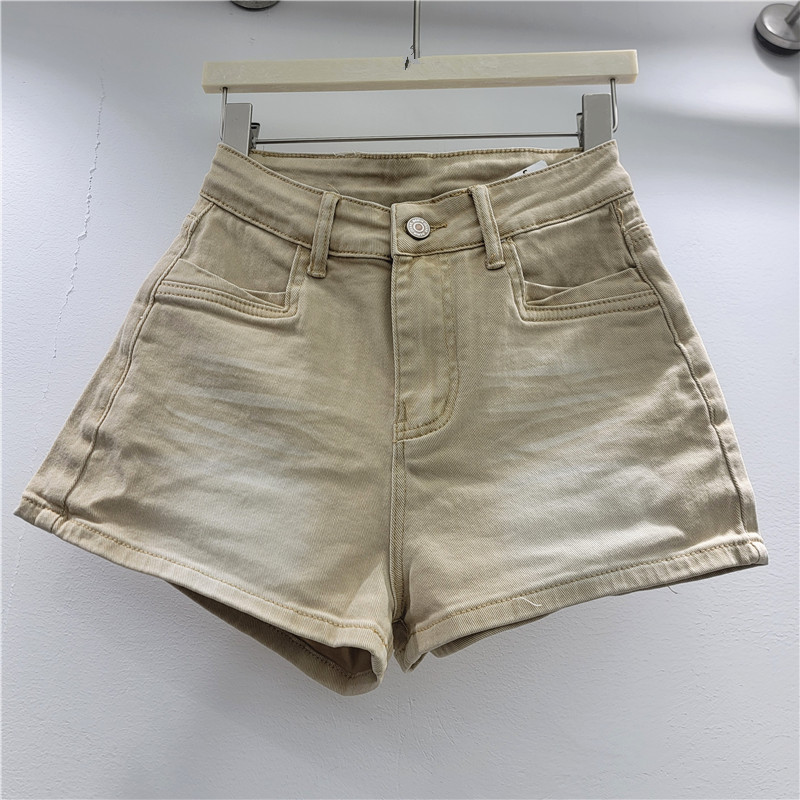 Pantalones Cortos Jeans de Pierna Ancha de Tiro Alto de Mezclilla para Verano image 3