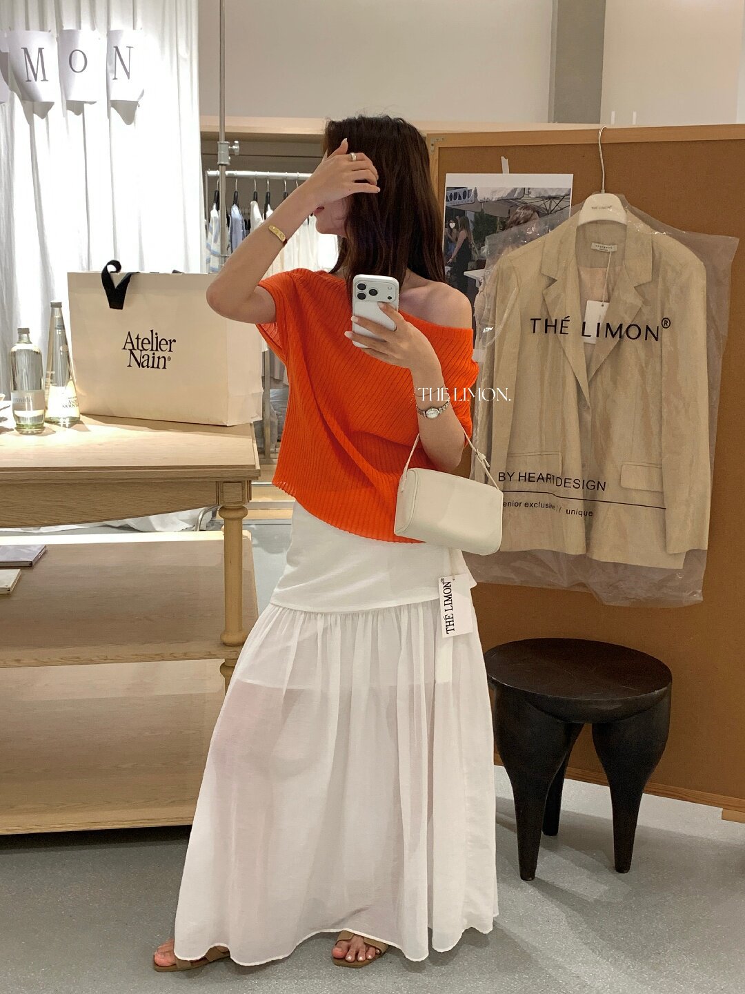 Áo thun nữ cổ tròn basic tay ngắn phong cách Hàn Quốc — Cà phê, màu đen, Bột củ sen, trắng ngà chi tiết 45