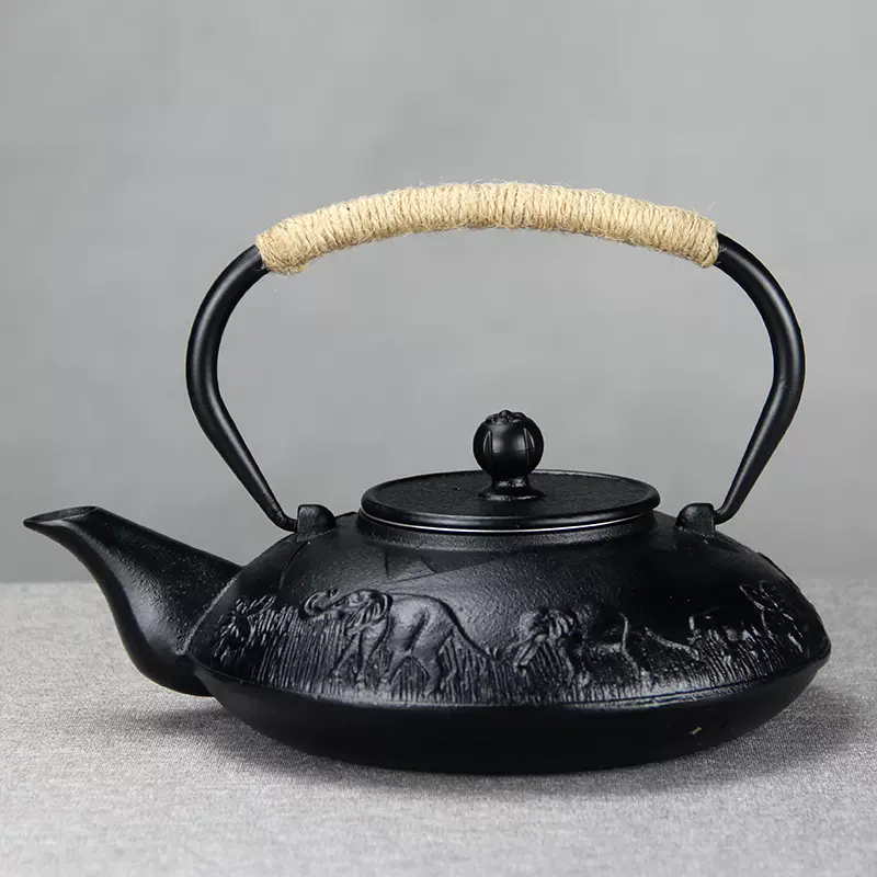 铁壶围炉煮茶壶碳火铸铁茶壶明火煮水壶烧水壶户外煮茶炉茶具专用