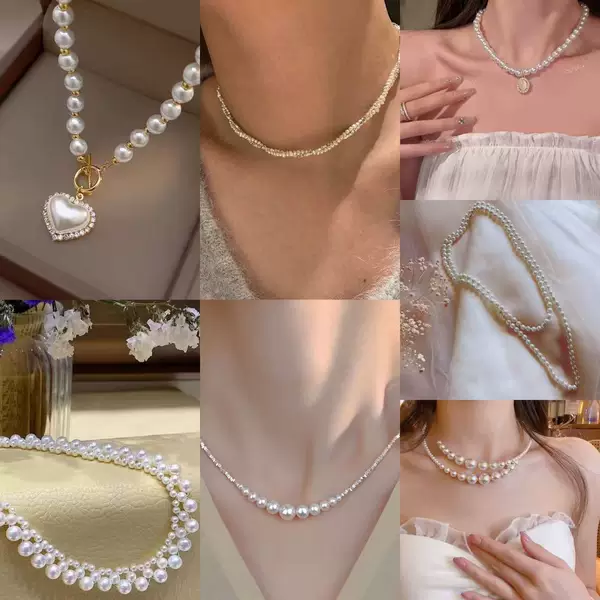 French-Style Cat's Eye Pendant Pearl Necklace 2025 New Small Fragrance Elegant Collarbone Chain Choker