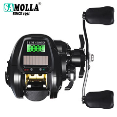 SAMOLLA New Solar Digital Dropper Wheel Freshwater Sea Fishing Beach Fishing Boat Casting Long Cast Paddle Fishing Reel