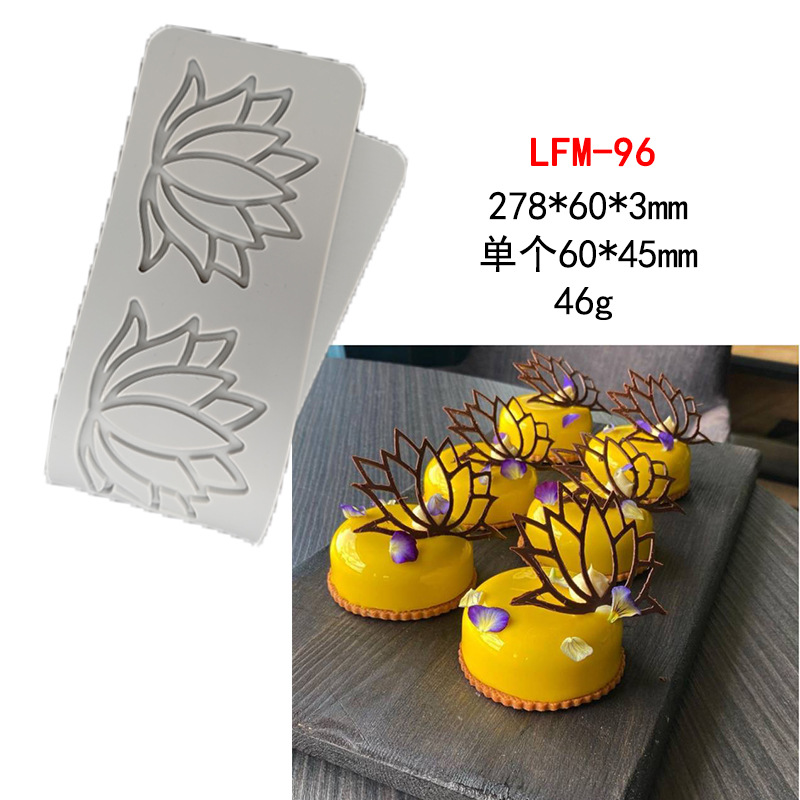 Nuevo en stock Daisy Lotus caleidoscopio fondant LACE pad DIY hornear decoración molecular cocina impresión molde