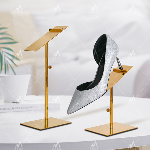 Shoe store display rack, shoe display stand, shoe store display rack, adjustable shoe display, stainless steel bag display props, wholesale