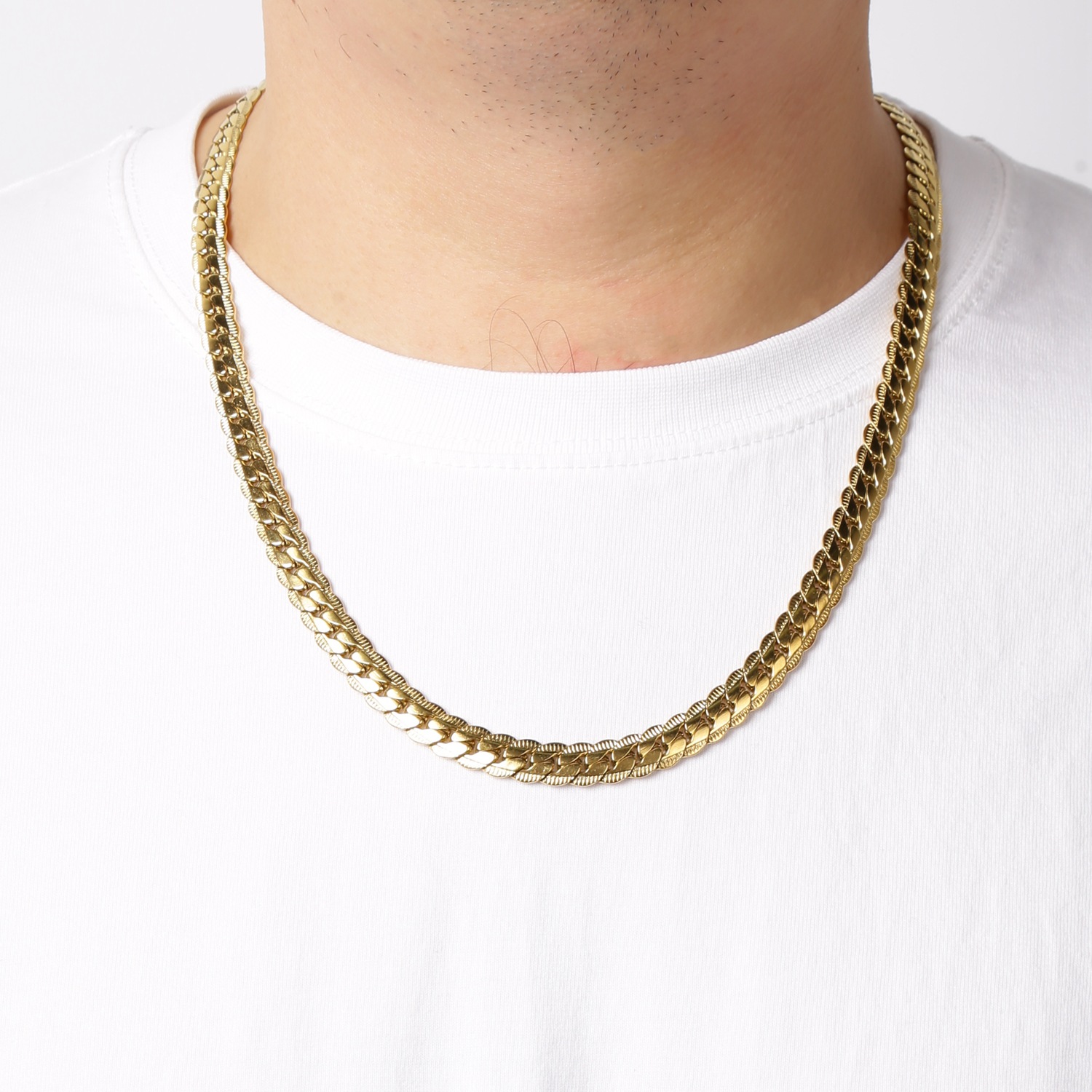 Holiday, Daily Occasion Simple Style Classic Style Solid Color 304 Stainless Steel Plating Gold Plated Unisex Necklace