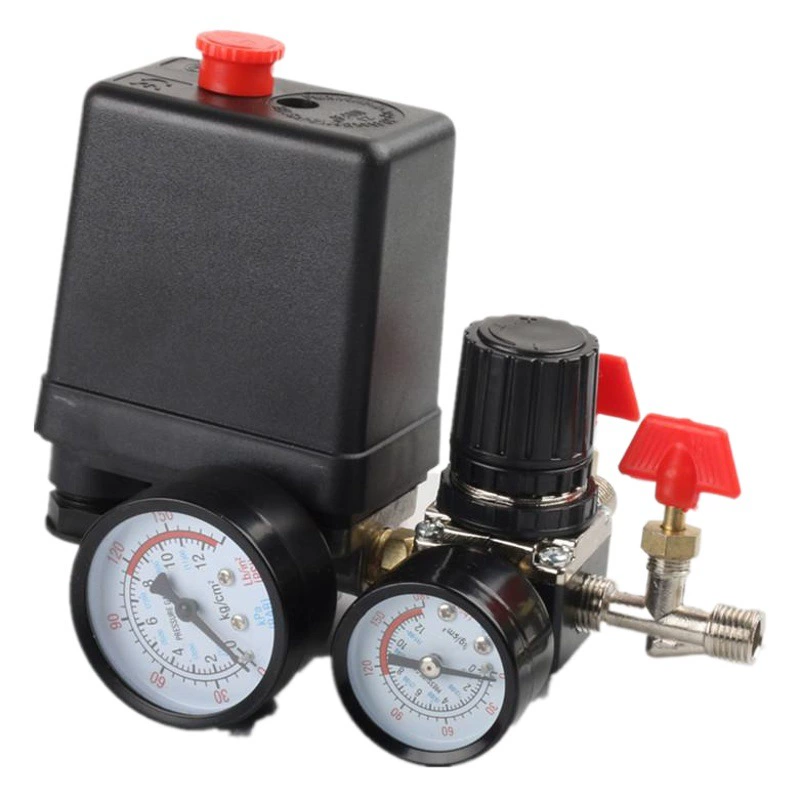 Завод прямой воздушный насос воздушный компрессор аксессуары реле давления квадратный четыре отверстия клапан регулирования давления четыре отверстия Переключатель выхода воздуха в сборе