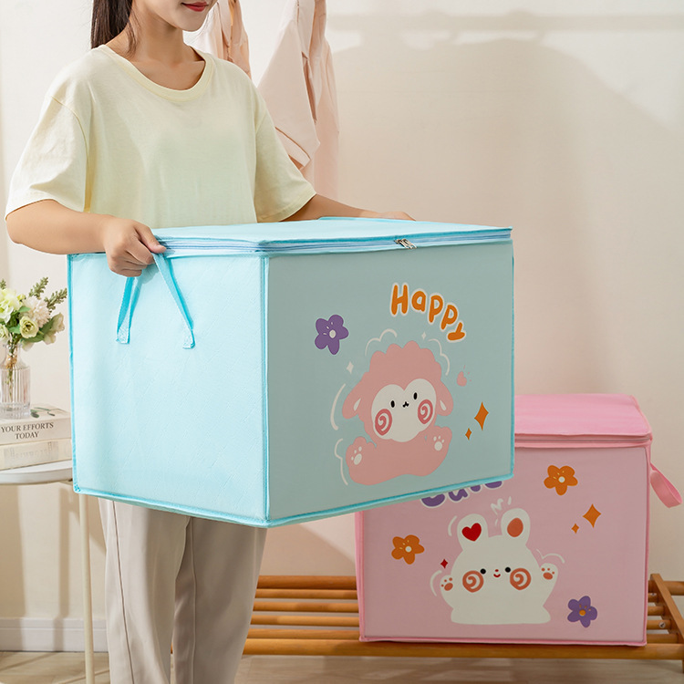 家庭用アニメ綿収納袋寮たんす布団衣類整理引っ越し袋防水大容量収納袋|undefined