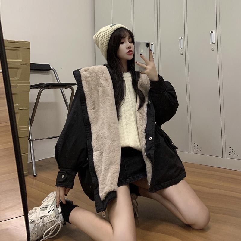 派克棉服女装秋冬季外套2024新款韩版宽松加绒加厚棉衣爆款棉袄子