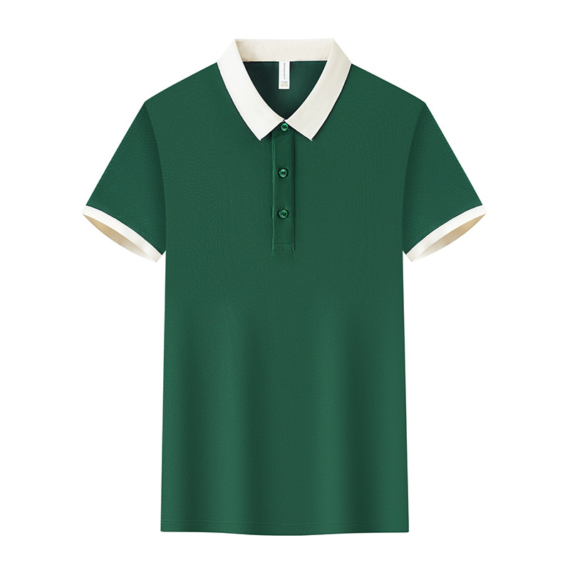 Camiseta de polo de seda personalizada camiseta deportiva con solapa anti-oil ropa de trabajo bordada publicidad logotipo impreso de manga corta