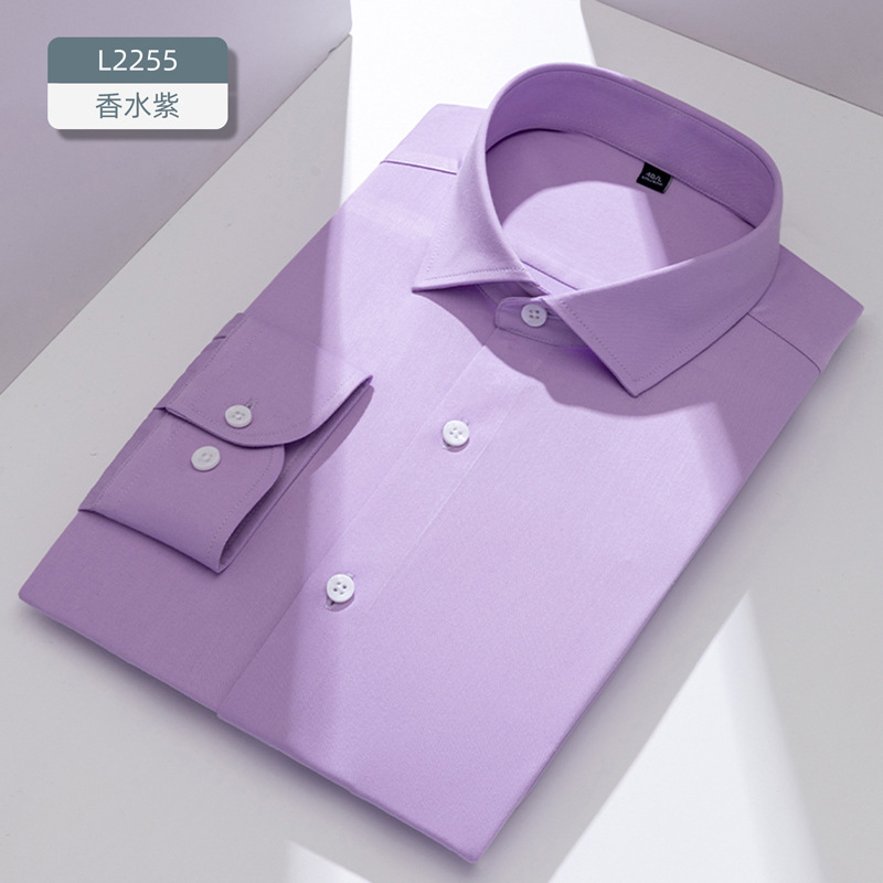 Perfume manga larga cuello Windsor hombre morado