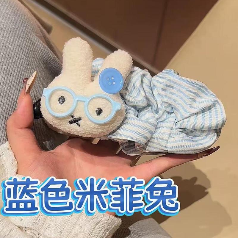 超萌可爱波点大号米菲兔巨显发量香蕉夹后脑勺盘发百搭少女发饰|undefined