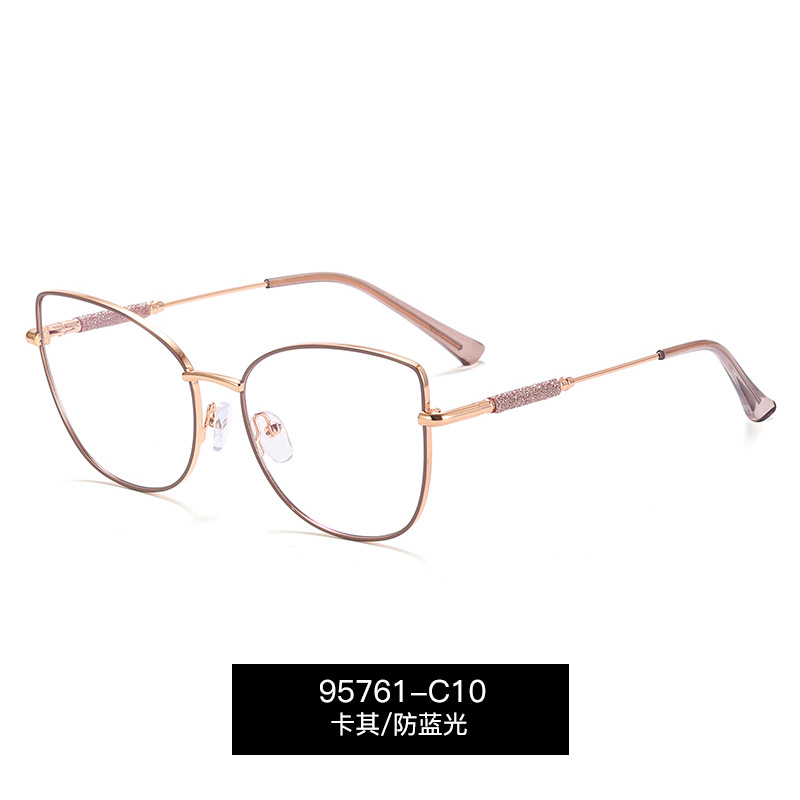 95761 Montura de gafas anti-luz azul de metal de moda Xiaohongshu Venta caliente Los fabricantes de espejos planos se pueden equipar con miopía