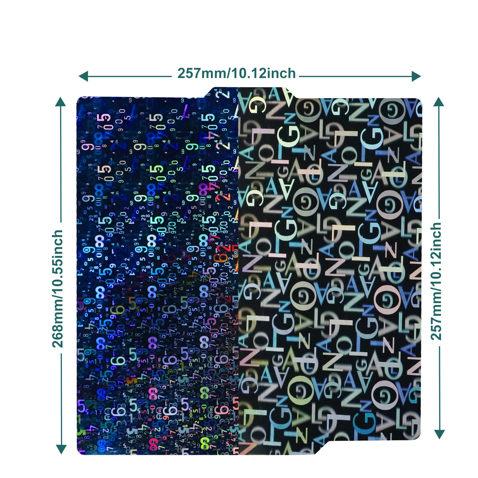 Placa de acero de resorte magnético de impresión de doble cara 3D con pulverización P1PX1C plataforma de cama caliente 257x 257mmPE hoja de bambú