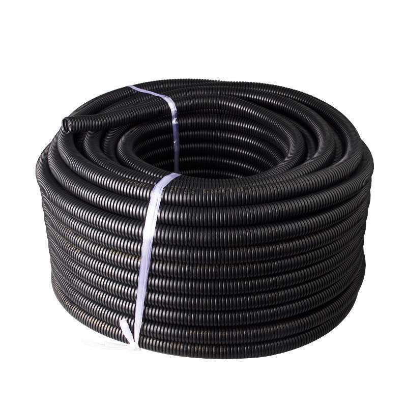 Tubo corrugado de PVC manguera de plástico resistente a la llama tubo de protección de cable 16 20 25 blanco y negro 100m32