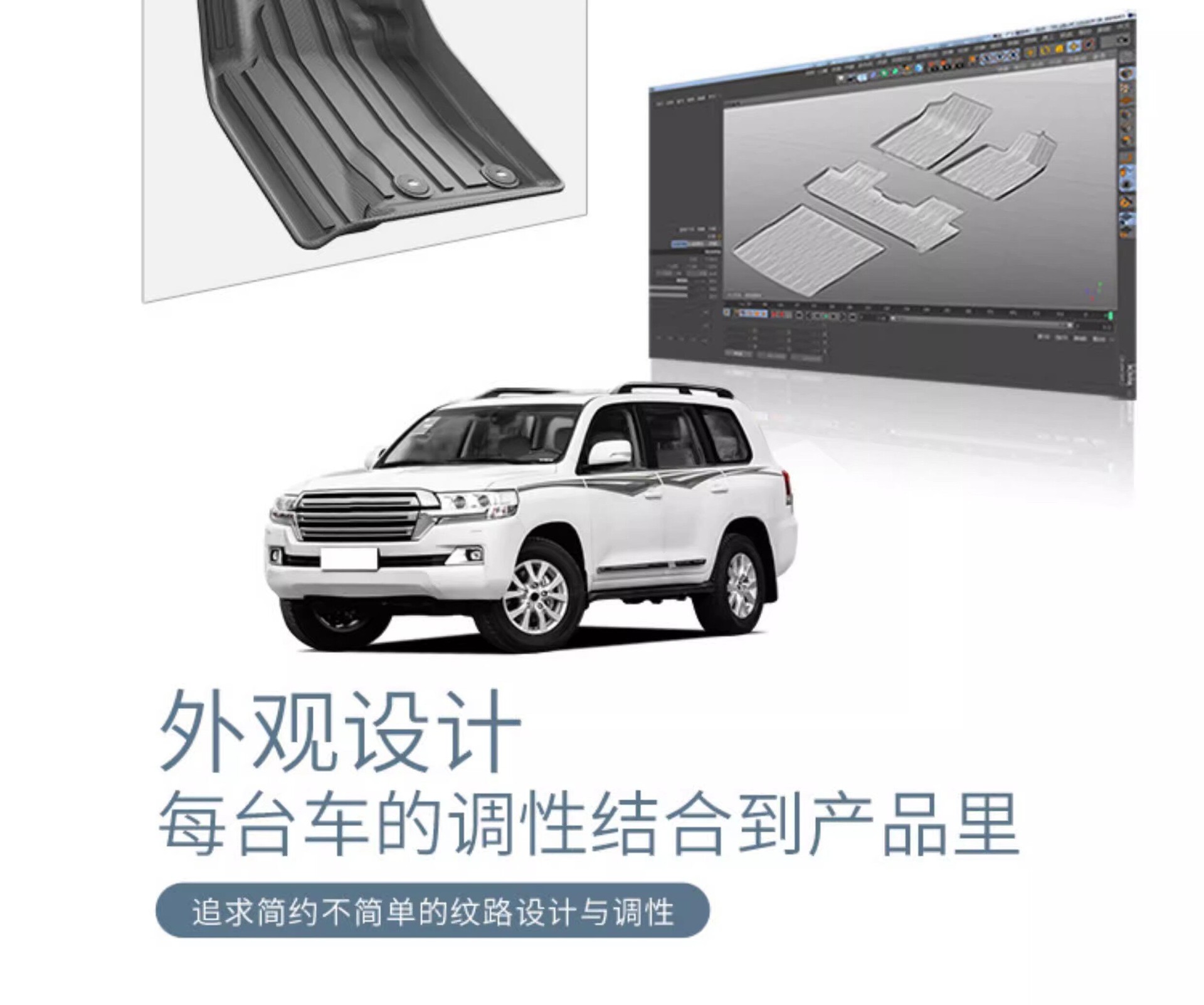 Suitable for Toyota Land Cruiser Lc200 Floor Mats Tpe Waterproof Trunk Mat Land Cruiser Car Accessories