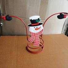 Wine glass holder雪人高脚杯支架金属圣诞老人红酒杯托架装饰品