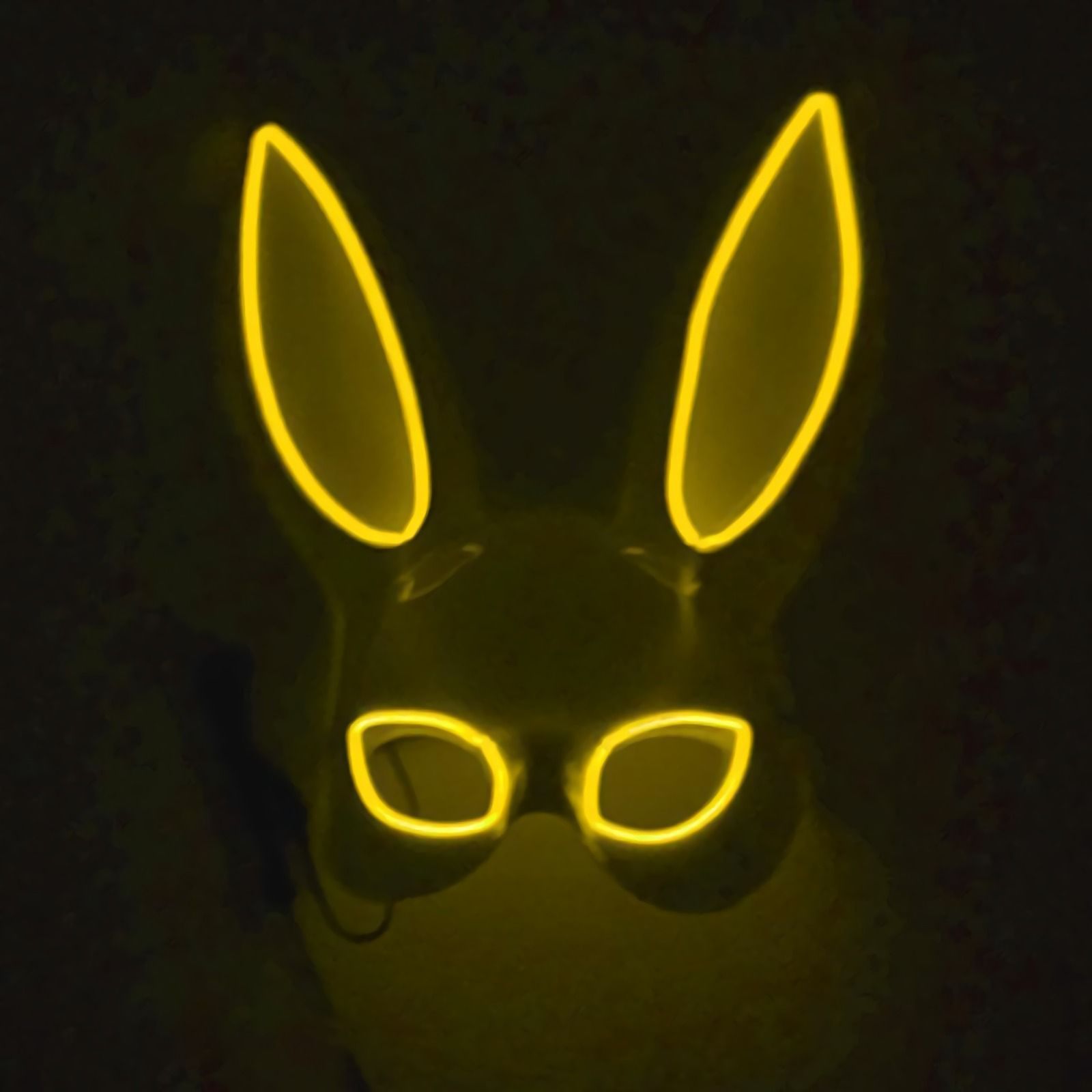 LED Bunny Girl Bar Show Bungee media cara máscara de conejo mascarada LED Halloween accesorios luminosos