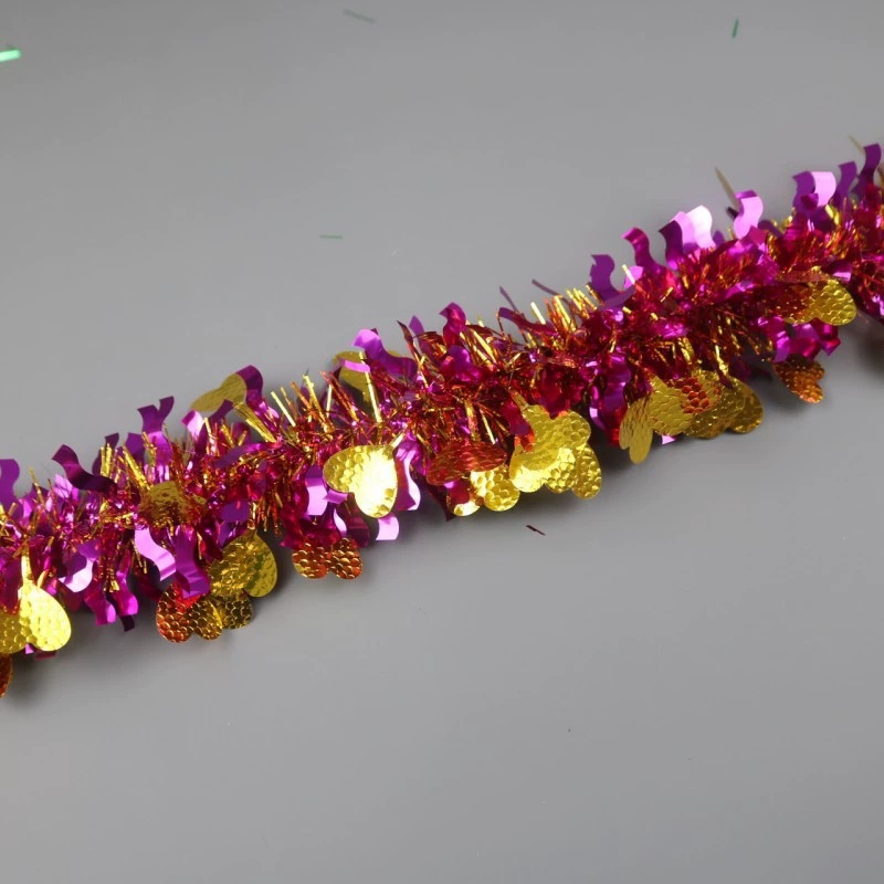 Fiesta de Navidad transfronteriza decoración de piedra cimetiera amor tira de color dibujo de flores para eventos de boda tira de lana