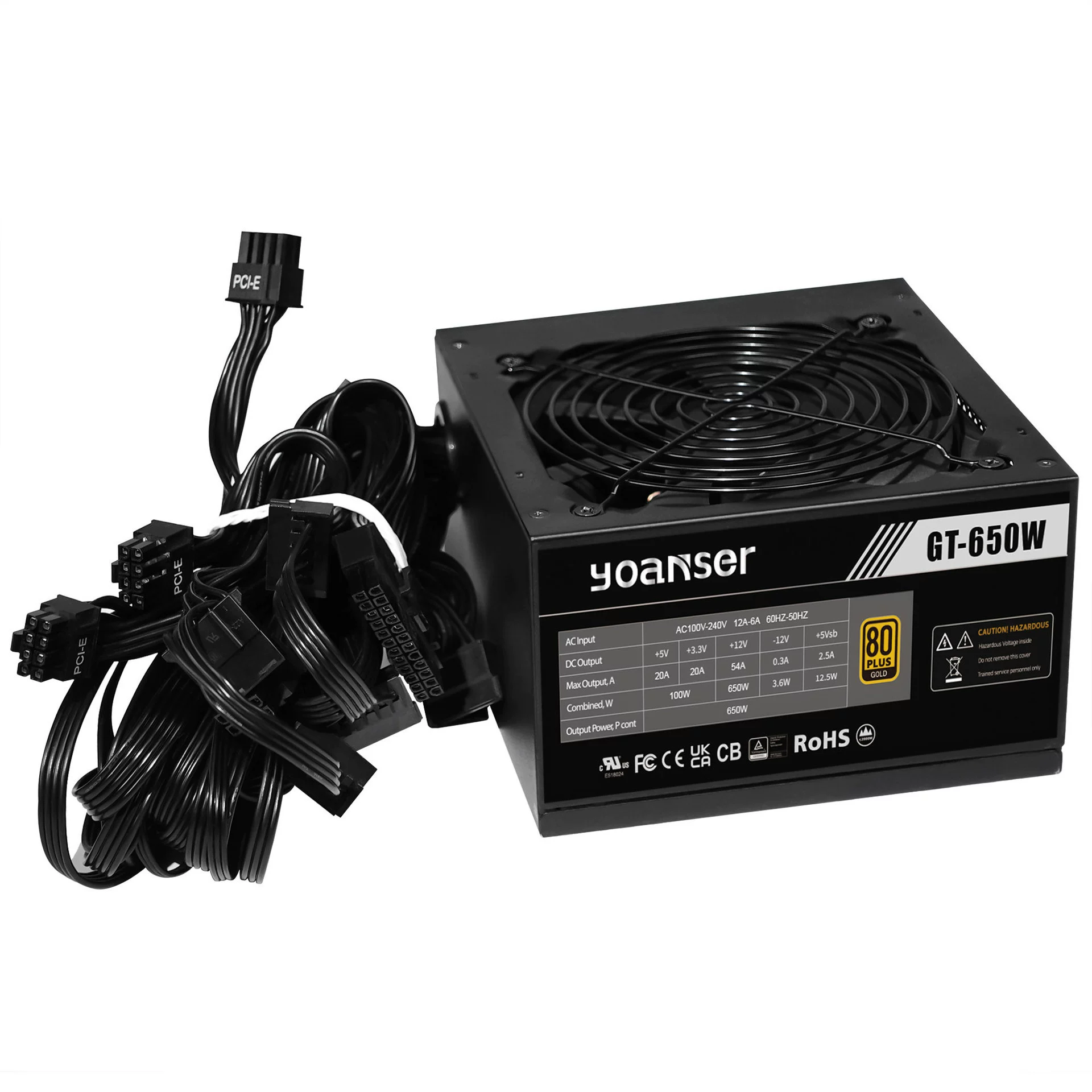 80Plus Gold 650W полностью модульный блок питания ATX