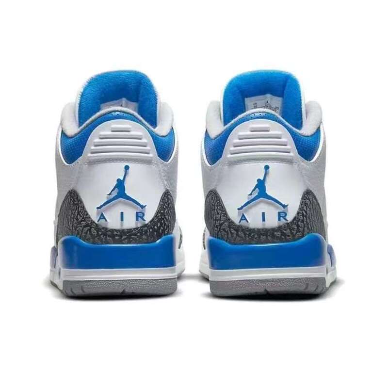 新しい AJ3 レーシングブルーホワイトブルーバーストパターンバスケットボールシューズ男性と女性のカップルスポーツシューズ CT8532-145|undefined
