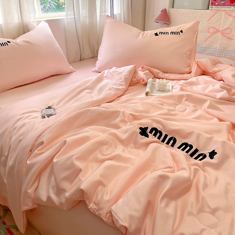 Летнее одеяло из лиоцелла 2025 года, вышитое, премиум-класса, из обработанного шёлка, прохладное, четырёхслойное, для кондиционера.