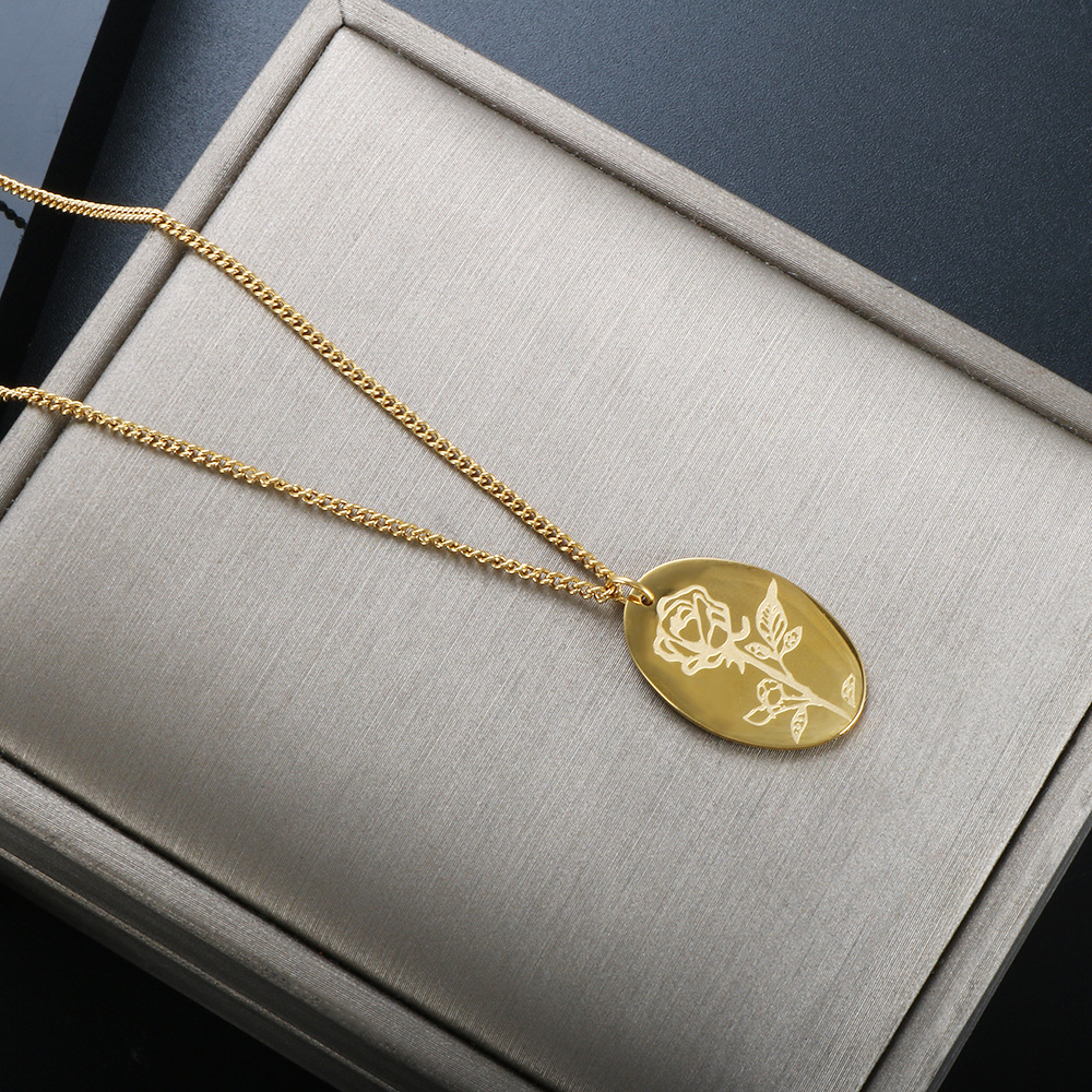 Fashion Flower Titanium Steel Plating 1 Piece