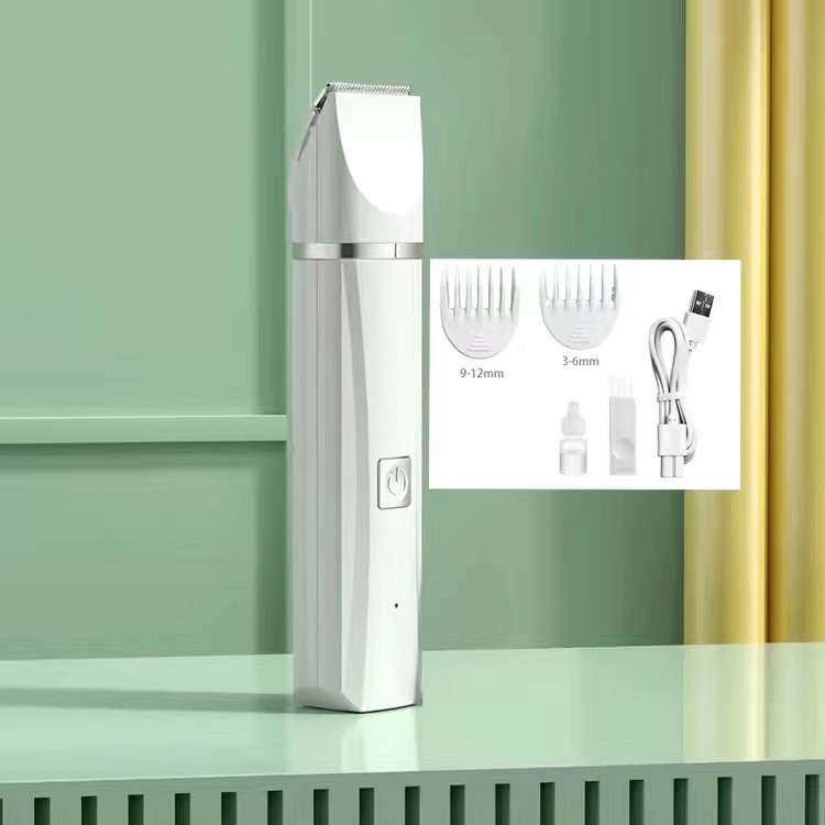 【사각 헤드 전동 이발기 - 단품】- 화이트