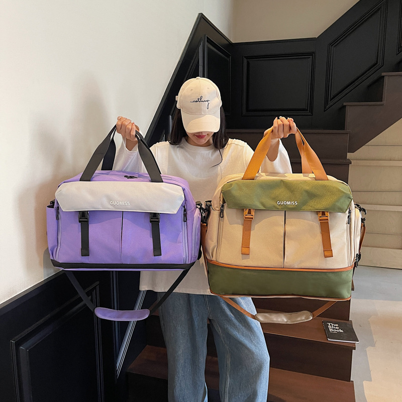 旅行包大容量女可套拉杆箱登机包行李袋干湿分离运动健身包斜挎包|undefined