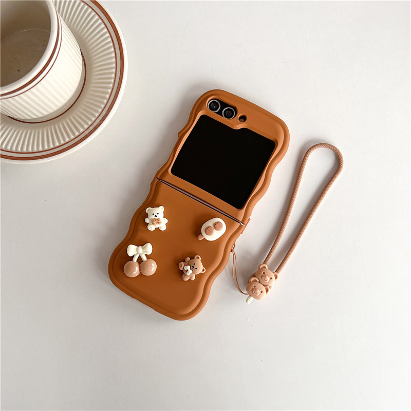 Three-dimensional doll cartoon for Samsung zflip 5 fold folding screen phone case Samsung Galaxy ZFLIP4 Japan and South Korea_voghion.com