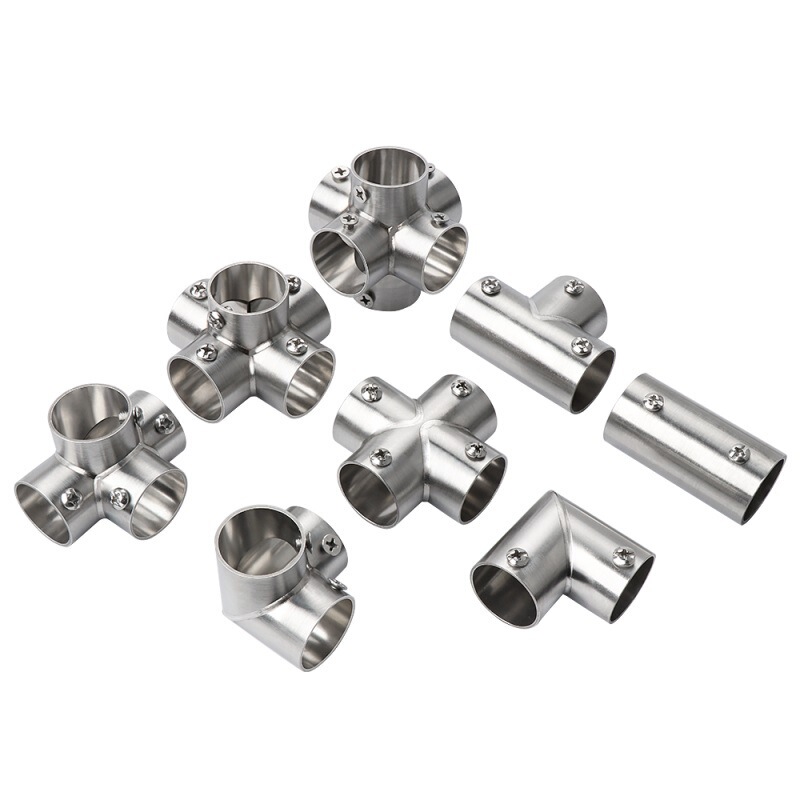 Stainless Steel Three-Way Connector 19Mm25Mm32Mm Fixed Piece Joint Elbow Assembly Frame Right Angle Fastener