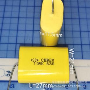 CBB20 105 630V through the Axial Non-inductiVe Capacitor Farad C302J105K02c000 MKP 1UF