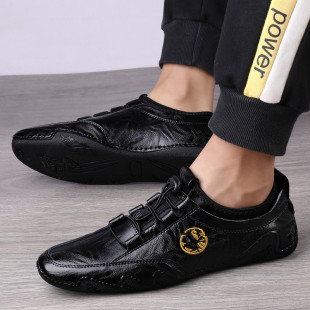 Foreign trade octopus cowhide peas shoes foreign trade cross-border Men's autumn and winter breathable casual shoes fashion outdoor driving shoes